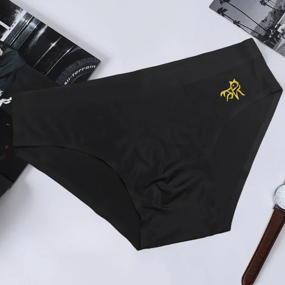 Mens Underwear Summer Mens Ice Silk Underpants Daily Underwear Sexy Briefs Middle Waist Solid Panties Shorts U Convex Pouch Seamless Thong