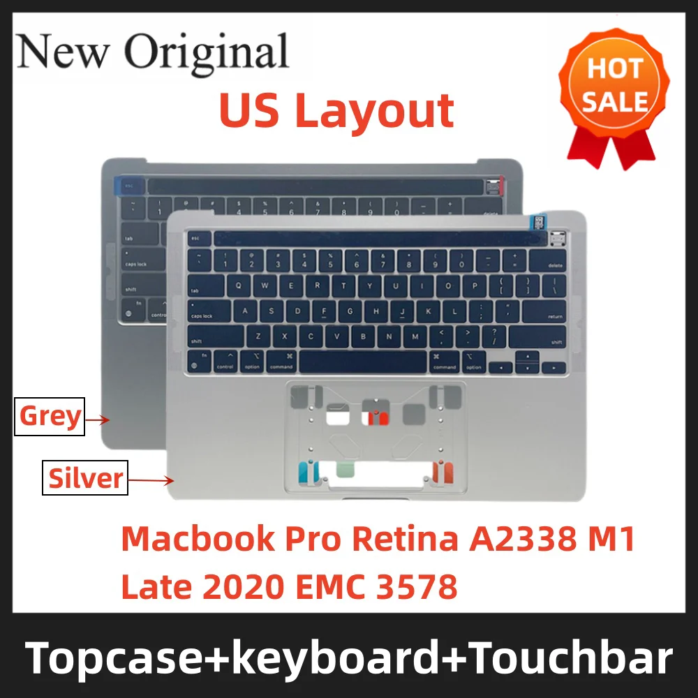

A2338 Top case with keyboard for Macbook Retina 13" A2338 M1 Late 2020 EMC 3578 MYDA2 Top case with keyboard Topcase