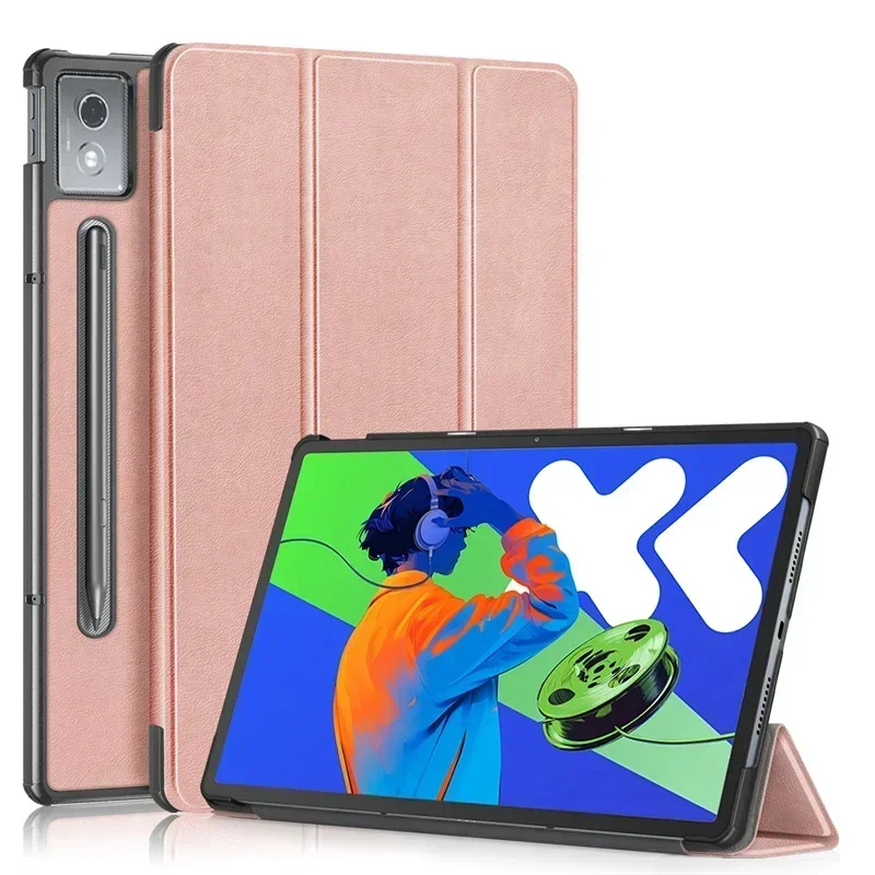 Premium Trifold Magnetic Leather Stand Hard Smart Cover