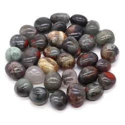 Wholesale Natural Ocean Blue Obsidian Tumbled Stones - Healing Energy Crystals for Home Decor and Aquarium Display (Blood Stone)