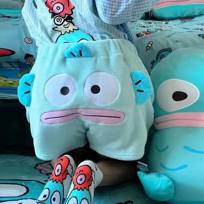 2023 Cute Funny Men's Ugly Fish Pajamas Ugly Cute Embroidered Shorts Large Size Men's and Women's Comfortable Loose Casual Pants