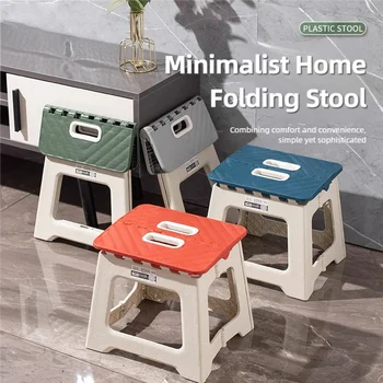 2025 New Hot Thickened Folding Stool Mini Portable Outdoor Picnic Camping Chair Portable Bench Train Mat Stool Gifts