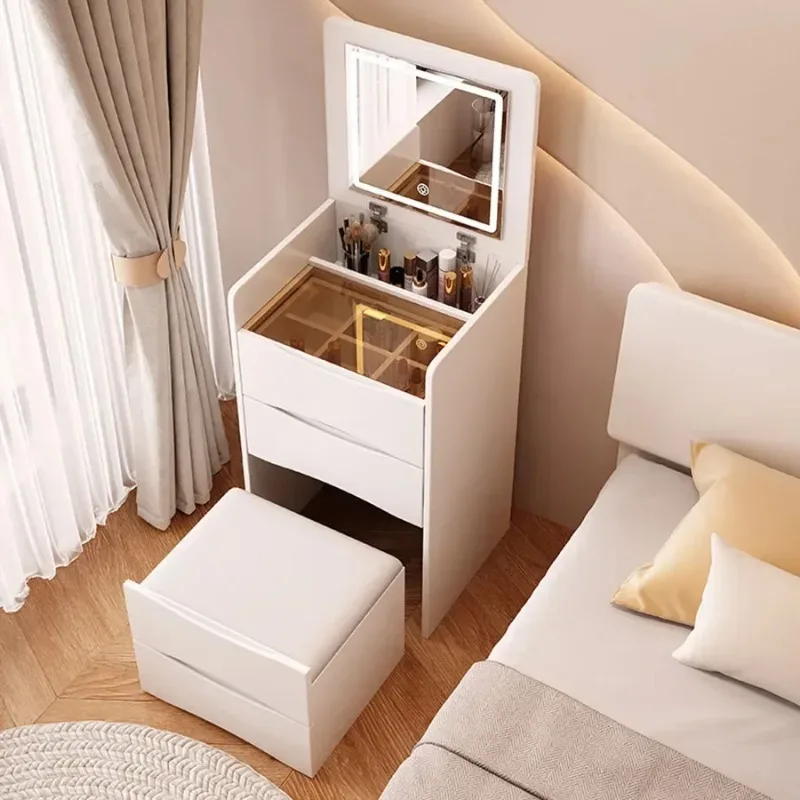 

Storage Mirror Dressing Table Vanity Organizer Console Cabinet Bedroom Dressing Table Luxury Tocador Maquillaje Salon Furniture