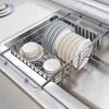 Household Stainless Steel Sink Drain Rack, Telescopic, Non-Slip, Dish Drying Rack, Kitchen, Bathroom, Countertop Organizer Rack 5