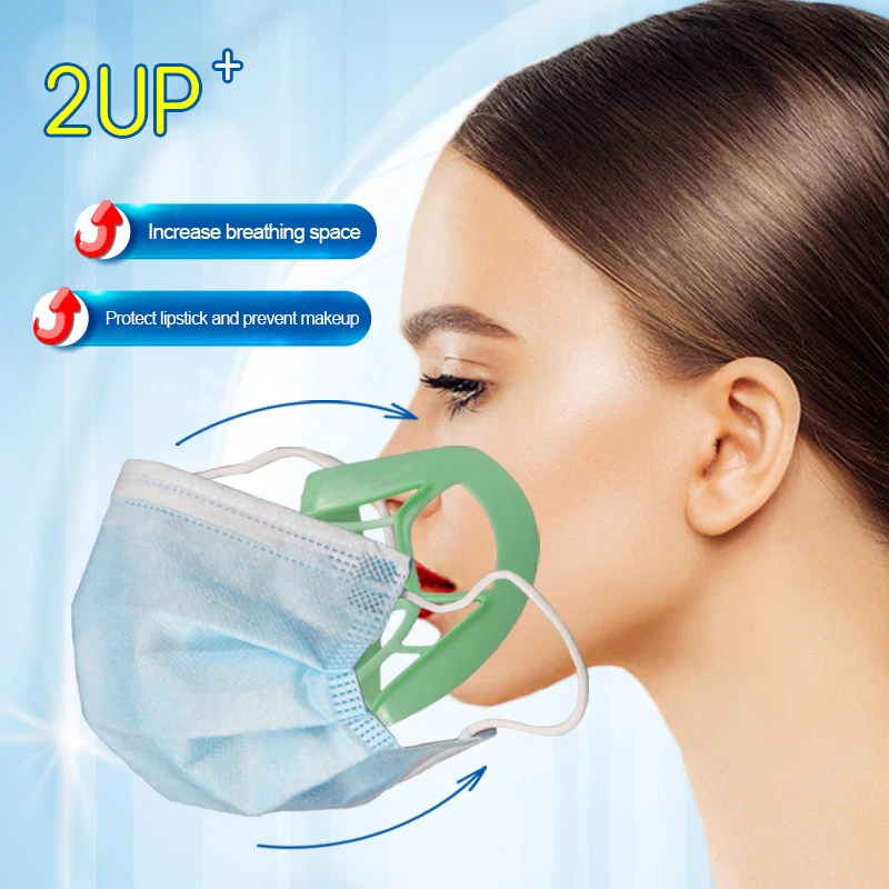 

3D Mask Bracket Support Breathing Assist Help Mask Inner Cushion Bracket Non-stick Lipstick Reusable Dustproof Mask Filter