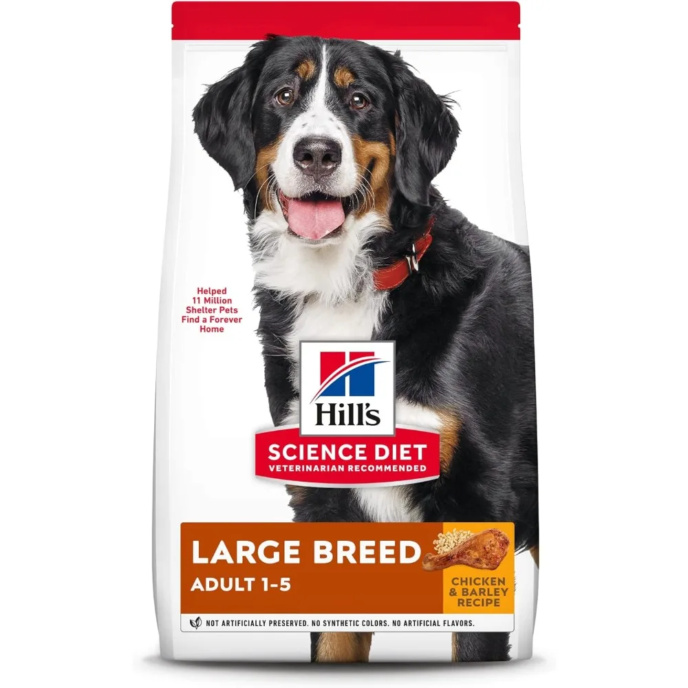 

Adult Large Breed Dry Dog Food- Shippable Frustration Free Packaging Box, Chicken & Barley Recipe, 35 lb. Bag