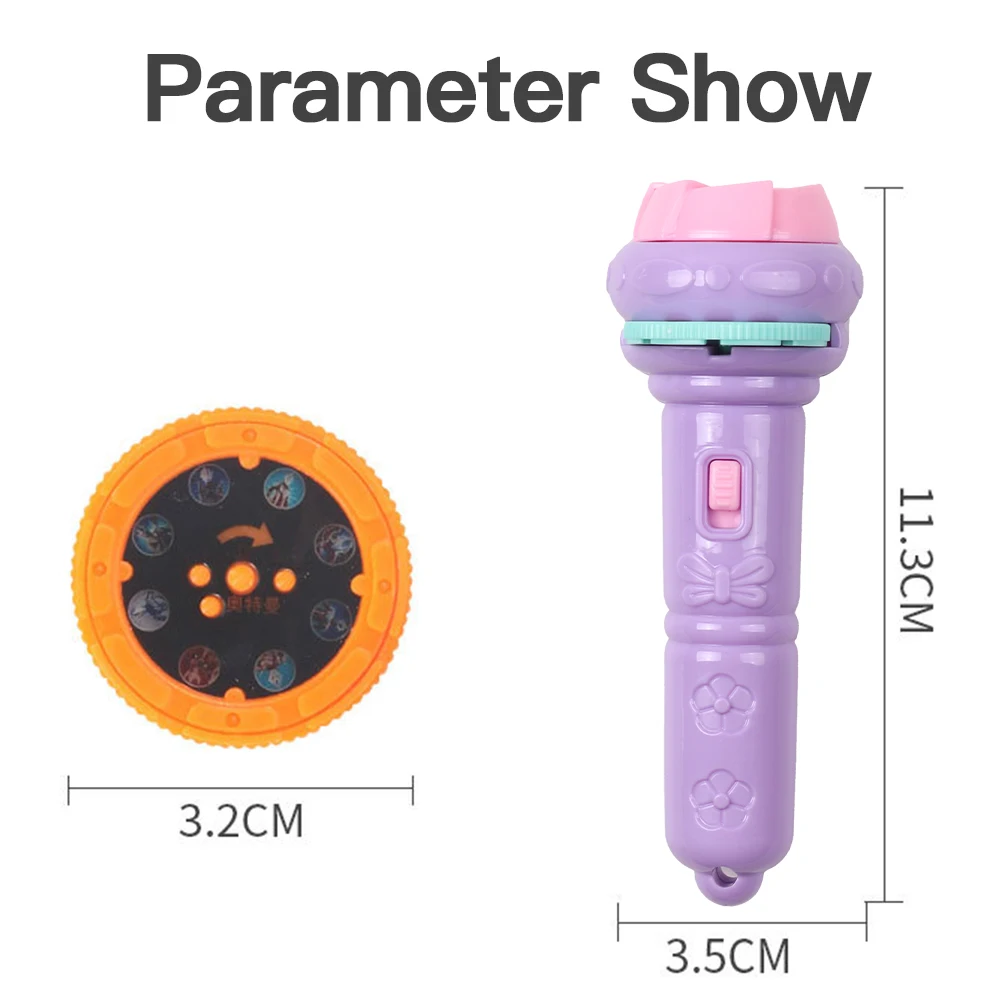 Cute Cartoon Creativity Toy Torch Lamp Flashlight Projector Toy Flashlight Projector Torch Lamp Baby Sleeping Story Book luminous projection flashlight flashlight projector toy