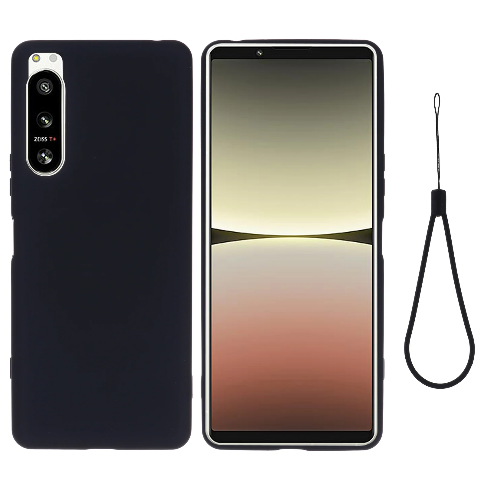 Premium Liquid Silicone Lanyard Phone Case - Soft Gel Rubber Cover