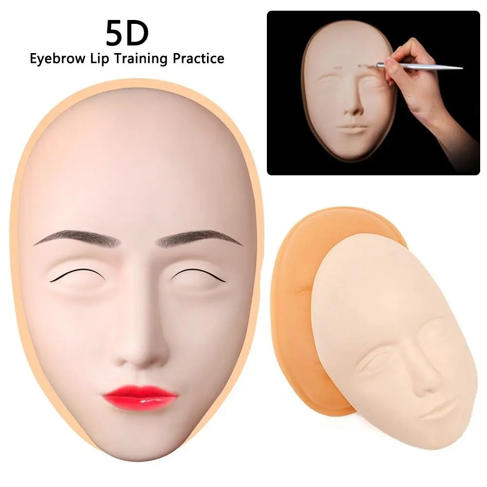 뷰티 메이크업 5D 눈썹 문신 훈련 보드 훈련 도구, 얼굴 문신 피부 눈썹 입술 훈련 연습
