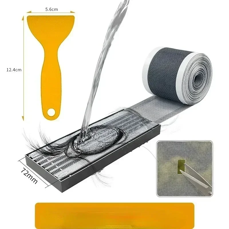 Sink Filter Floor Drain Sticker Shower Drain Catcher Hair Drain Catcher Sink Strainer Hair Drain Filter Floor Drain Filter Floor Drain Hair Filter Floor Drain Hair Catcher Drain Hair Catcher 4/5/10M Strainer Kitchen Sink Sewer Outfall Stopper Bathroom Mesh Stickers Disposable Shower Floor Drain Filter Hair Catcher