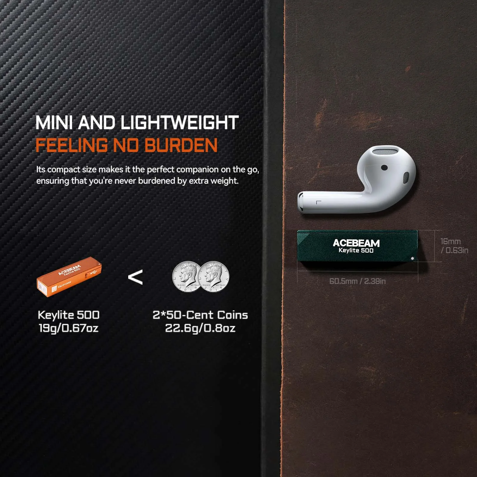 LED Keychain Flashlight with Strobe & Self-Defense Mode 3