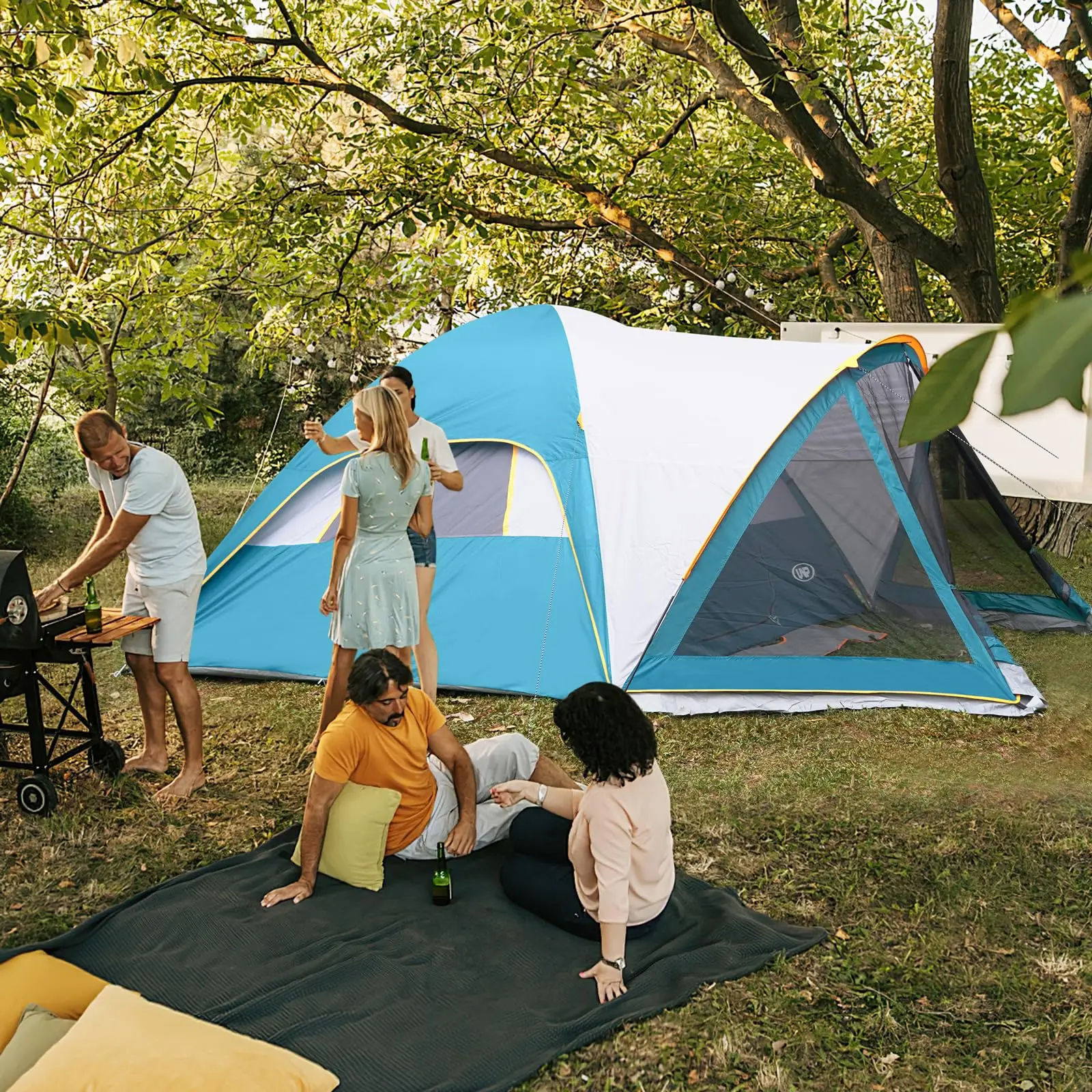 Camping Dome Tent with Screen Room, 6 Person 3