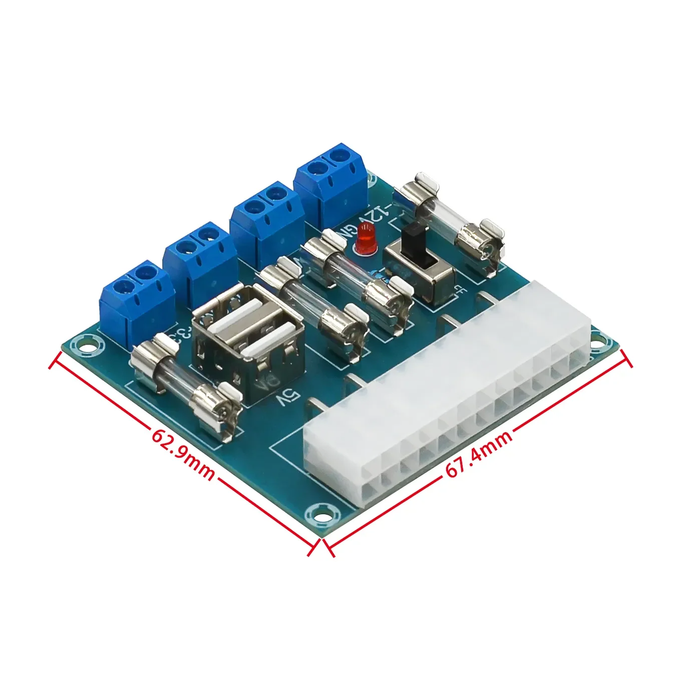 XH-M229 HU-M28W 24 핀 데스크탑 PC 섀시 전원, 어댑터 보드로의 ATX 전송, 전원 공급 장치 회로 콘센트 모듈 출력 단자