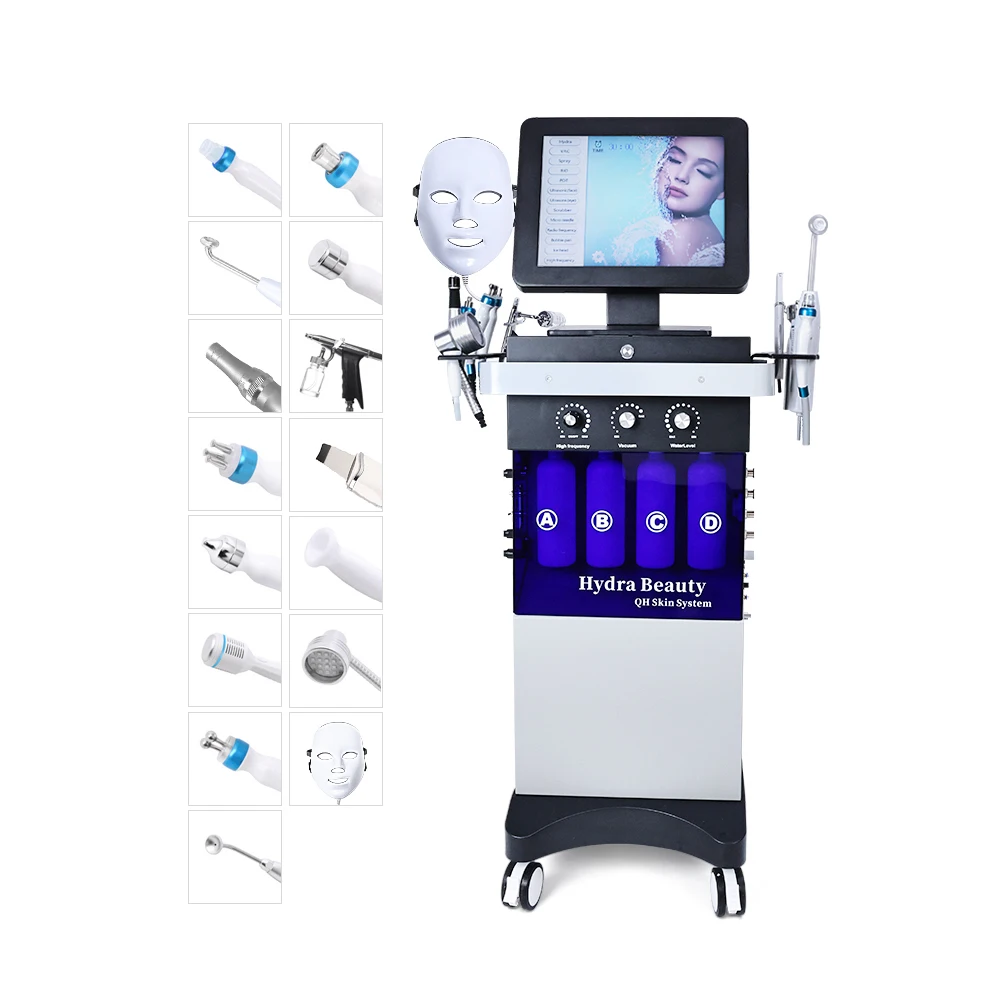 Promotion Korea 15in1 Hydro Hydra Oxigen Facial Machine Professional Private Label