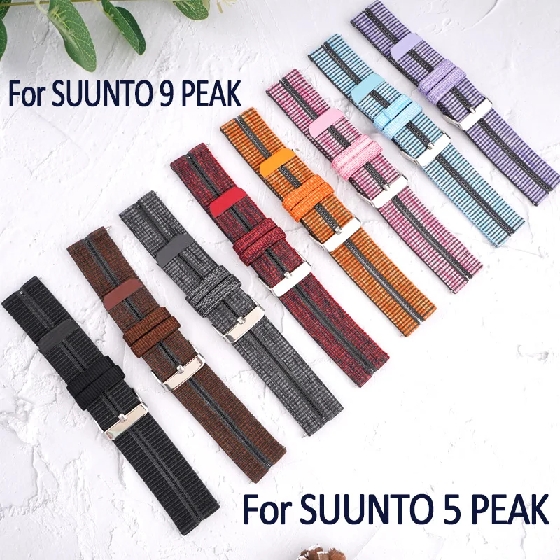 Accessori Di Ricambio Per Suunto 9 Peak Pro / 5 Peak 22Mm Nuovo Cinturino In Nylon Bracciale Muslimcorrea