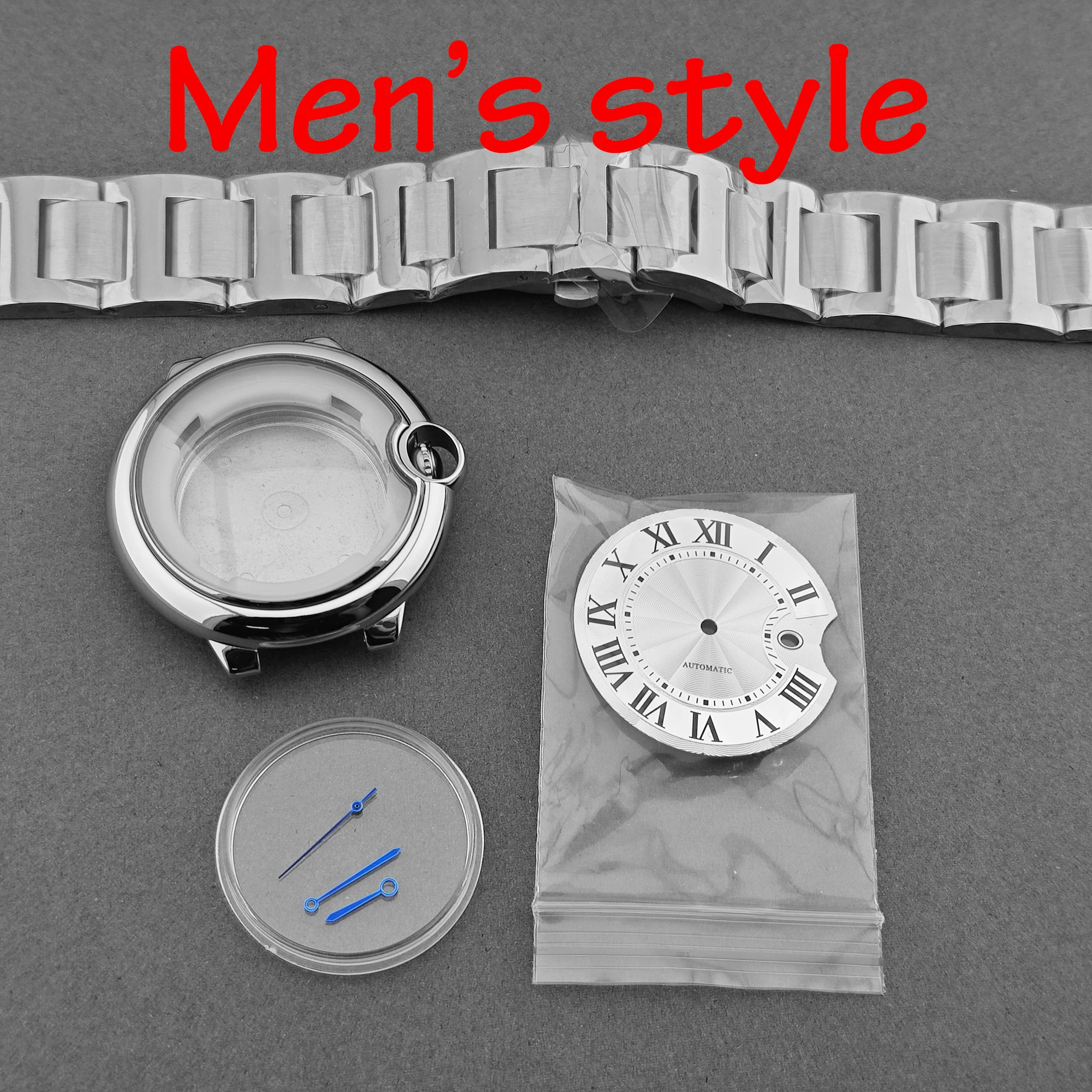 Couple-Style Stainless Steel Watch Case Set with Butterfly Clasp