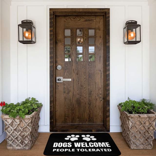 DOGS WELCOME PEOPLE TOLERATED DOORMAT