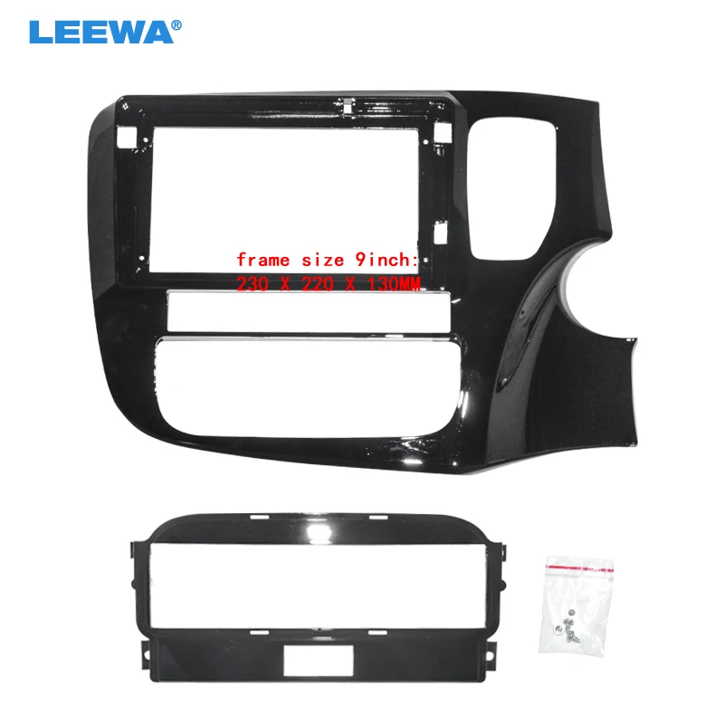 

LEEWA Car Audio 2Din Fascia Frame Adapter For Mitsubishi Outlander 2017 (LHD) 9inch Big Screen Installation Panel Frame Kit