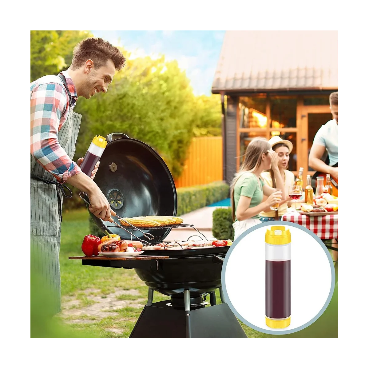 16Oz Inverted Plastic Squeeze Bottles, Refillable Tip Valve Dispenser Condiment Squeeze Bottle for Sauces Ketchup