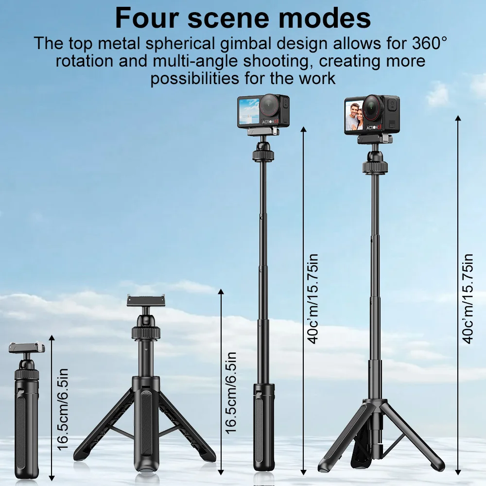 Perche télescopique pour DJI Action 3/4/5/6 - Longue portée