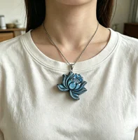 Pierre précieuse de Lotus Labradorite sculptée élégante, artisanat fait à la main, bijoux en cristal de roche, accessoire de bricolage pour la décoration de la maison, idéal pour les types, 1 pièce 4