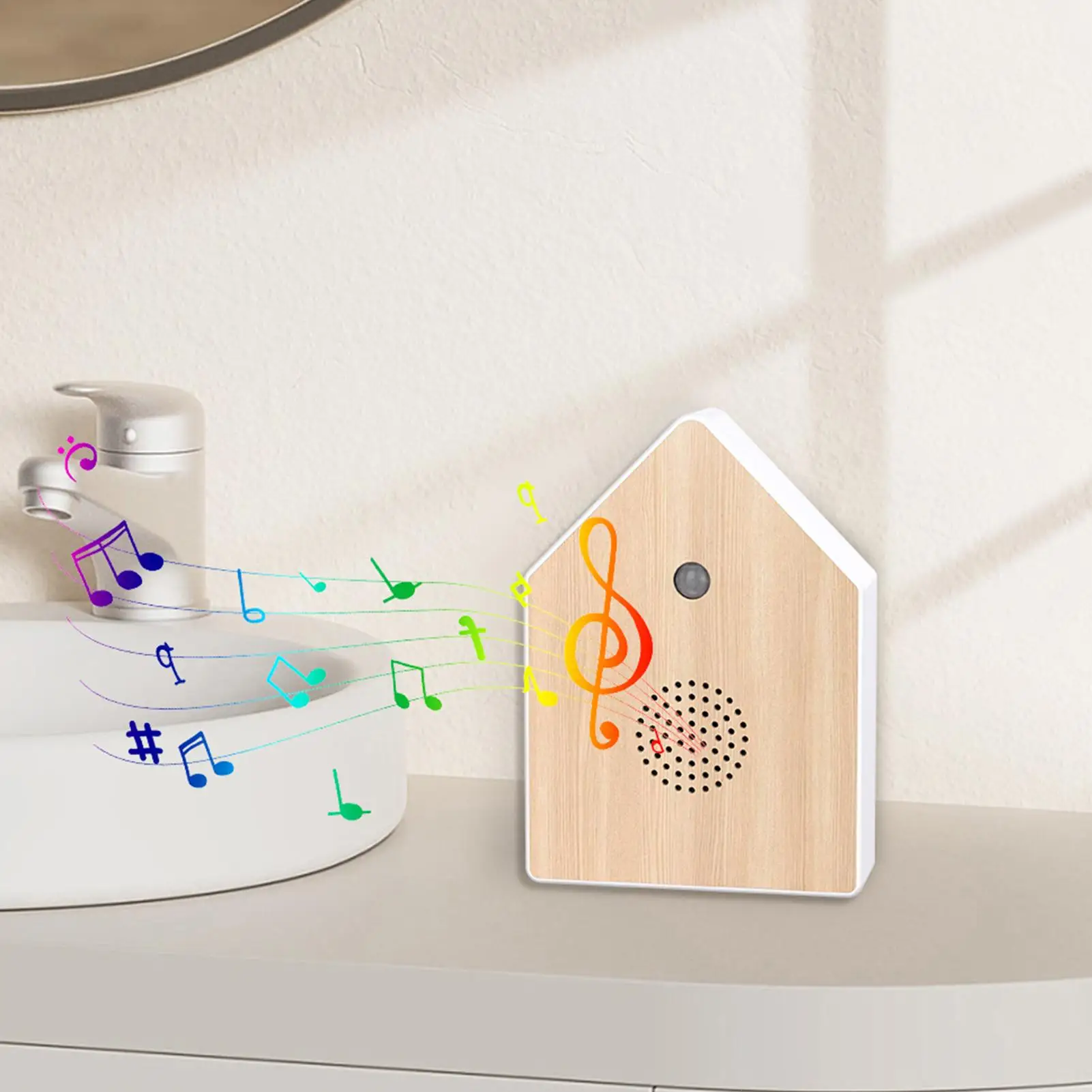 Nature Voice Maker Bird Sounds Device Bird Sound Box Motion-Activated Mini Singing Bird Box Bedroom Motion Sensor for Sleep Aid