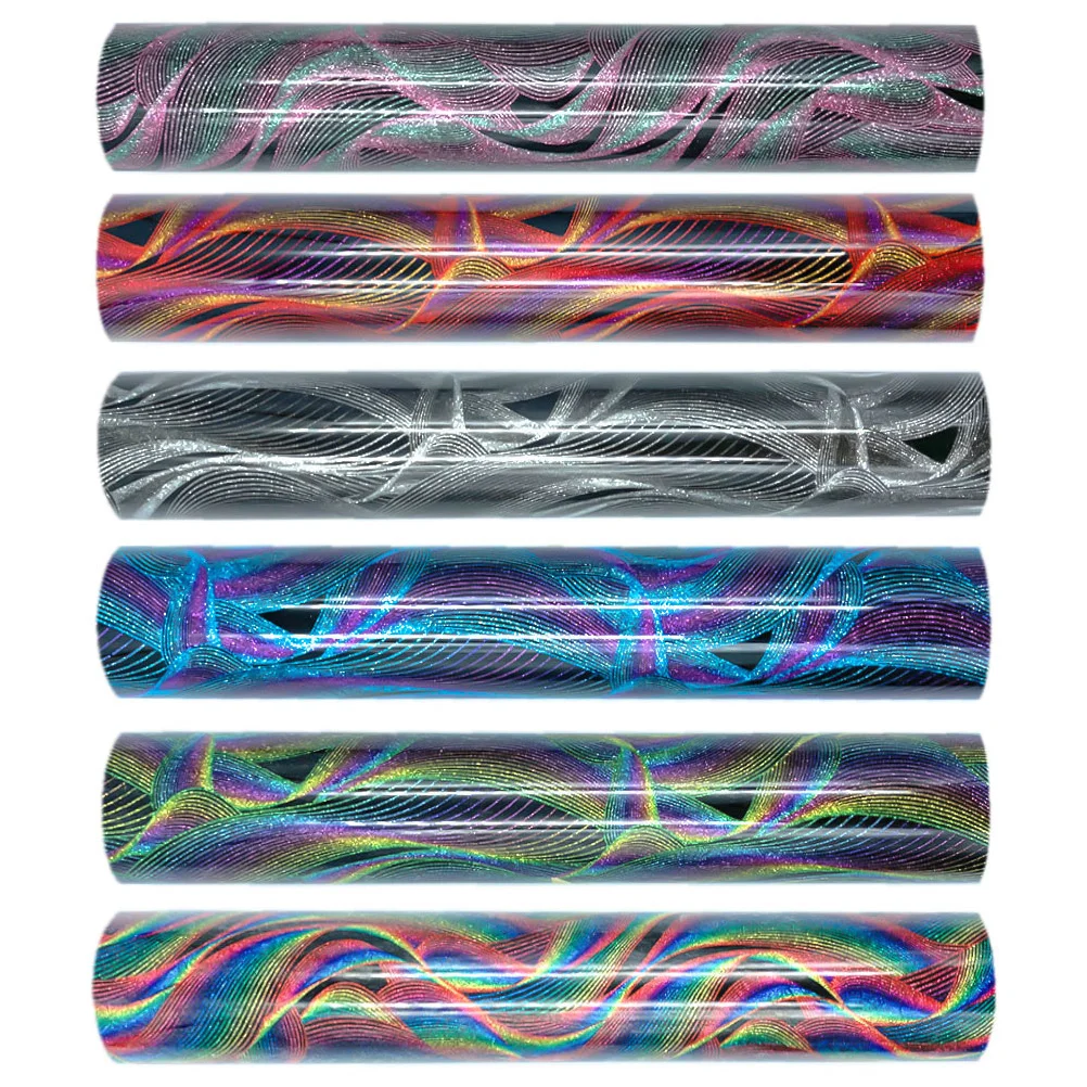 

6 Pcs Printing Self Adhesive Vinyl Stickers Shirt Transfer Film Pu Glitter