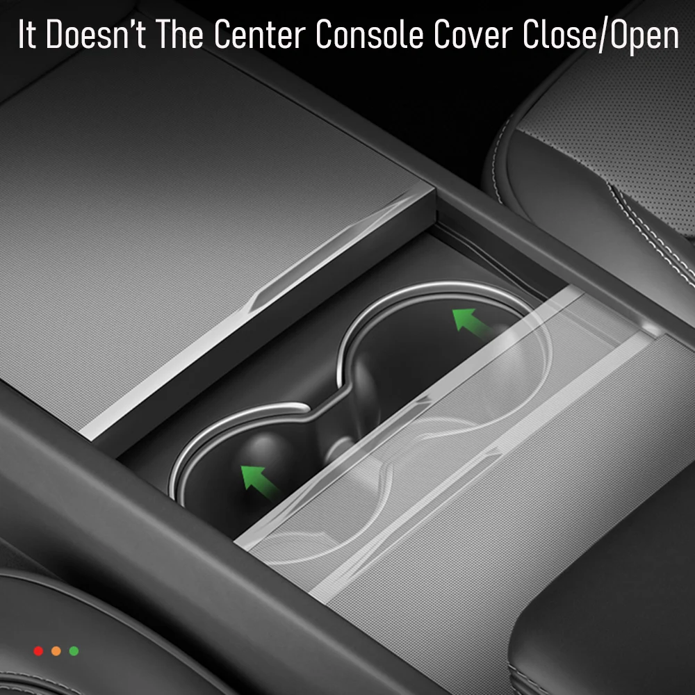 Water Cup Holder Insert Center Console Organizer TPE Storage Box Car Accessories For Tesla Model Y Juniper 2025 Model 3 Highland