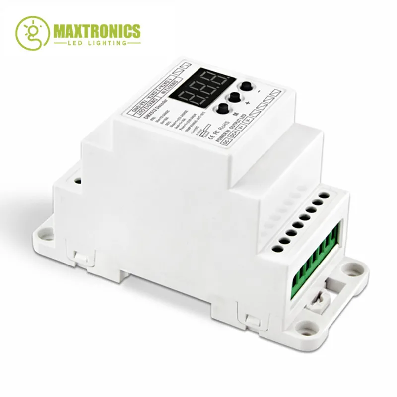 

BC-831-DIN-RJ45 DC12V ~ DC24V 10A 120W 240W 1CH постоянное напряжение светодиодный 1990 DMX512 декодер с разъемом RJ45 для светодиодной ленты