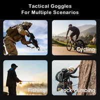 Ударопрочные очки для стрельбы с 3 линзами, 2,5 мм, военные тактические очки, противотуманные, ветрозащитные, очки для шоссейного велоспорта, антипарры — изображение 6