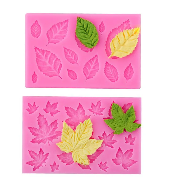 DIY Rose Leaf Silicone Soap Mold Cake Baking Chocolate Making Tool Various Maple Leaf Epoxy Resin Molds Decorative Supplies