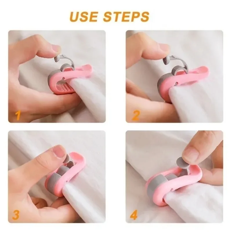 5/1pcs Duvet Clips Non-slip Holder Quilt Blanket Clips Bed Sheet Fixer Sleep Clothes Pegs Cover Fastener Gripper Easy To Unlock