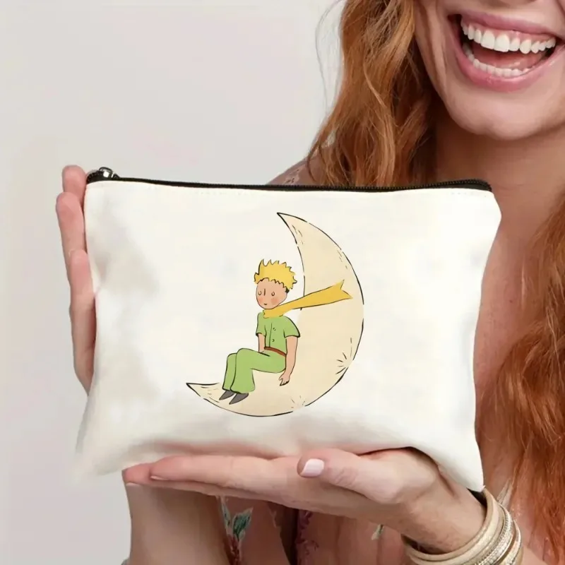 Harajuku Women's Fashion Makeup Bag Little Prince Earth Space Fashion Storage Bag Environmental Protection Large Capacity Wallet 5