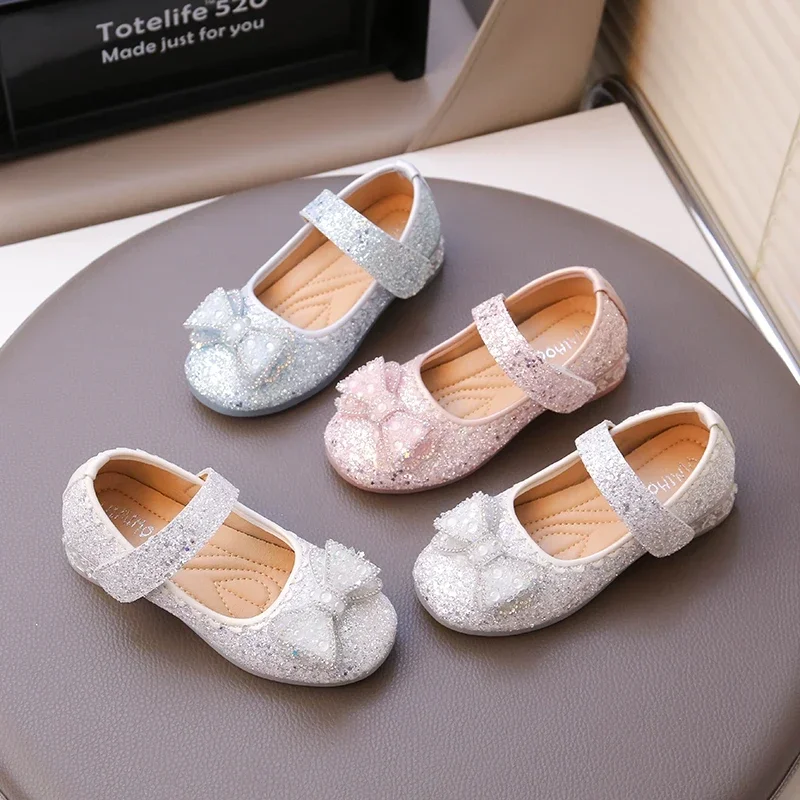 Kids Girls Flat Wedding Party Dance Shoes
