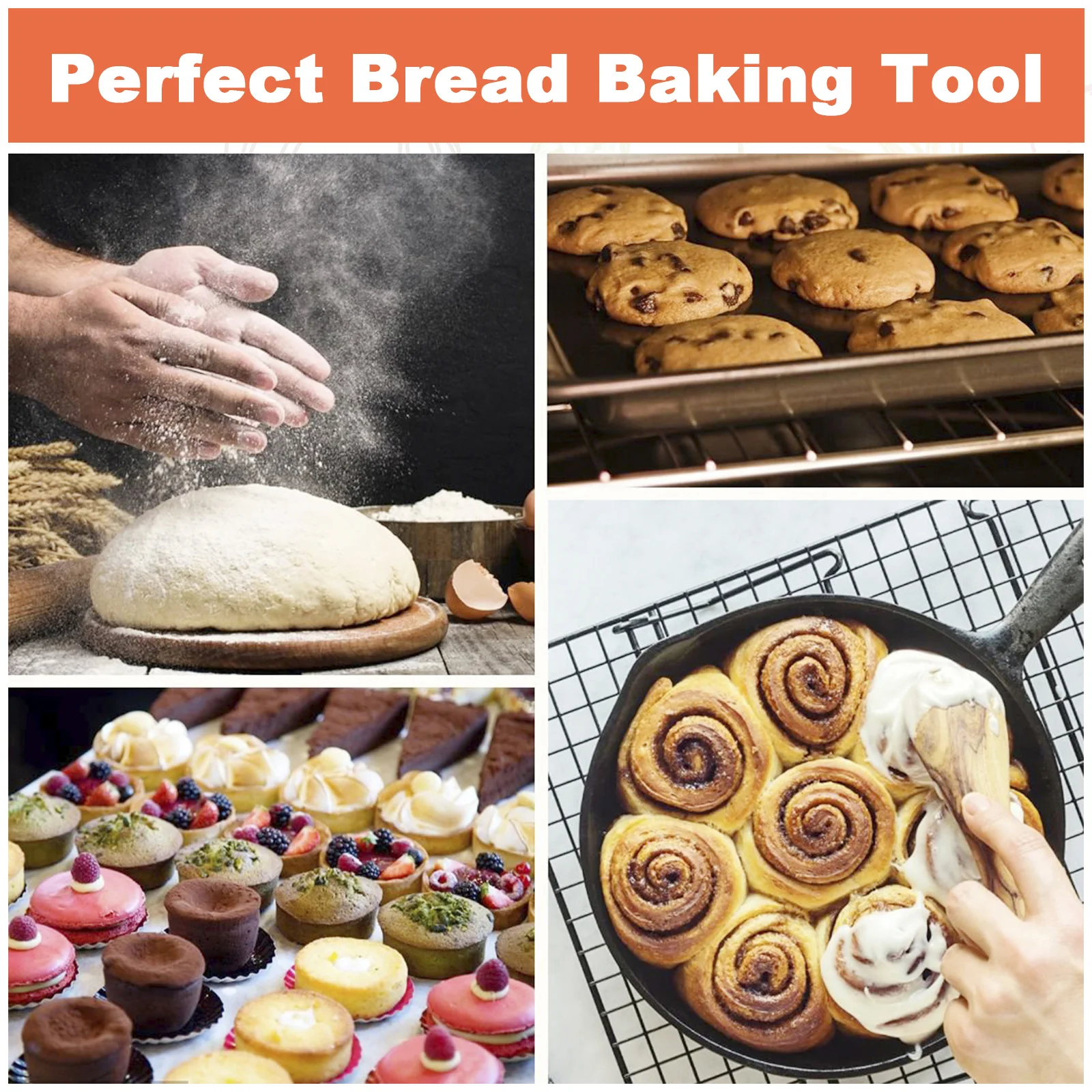 900ML Dough Starter Jar Kit Sourdough Fermentation Container Clear Glass Sourdough Starter Cups with Lids and Scraper for Baking