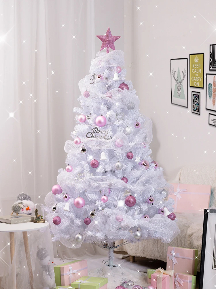 1.5/1.8m White Christmas Tree Luxury Family Ornaments Encrypted ...