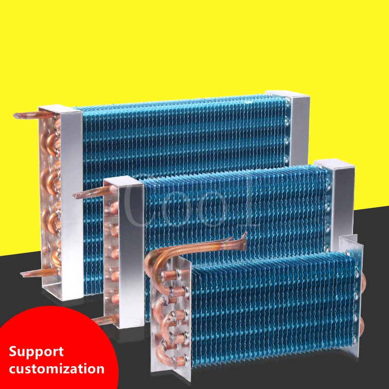 Evaporator Freezer Refrigerator Freezer Refrigerated Display Cabinet Copper Tube Fin Air-cooled Condenser 2*4*260MM