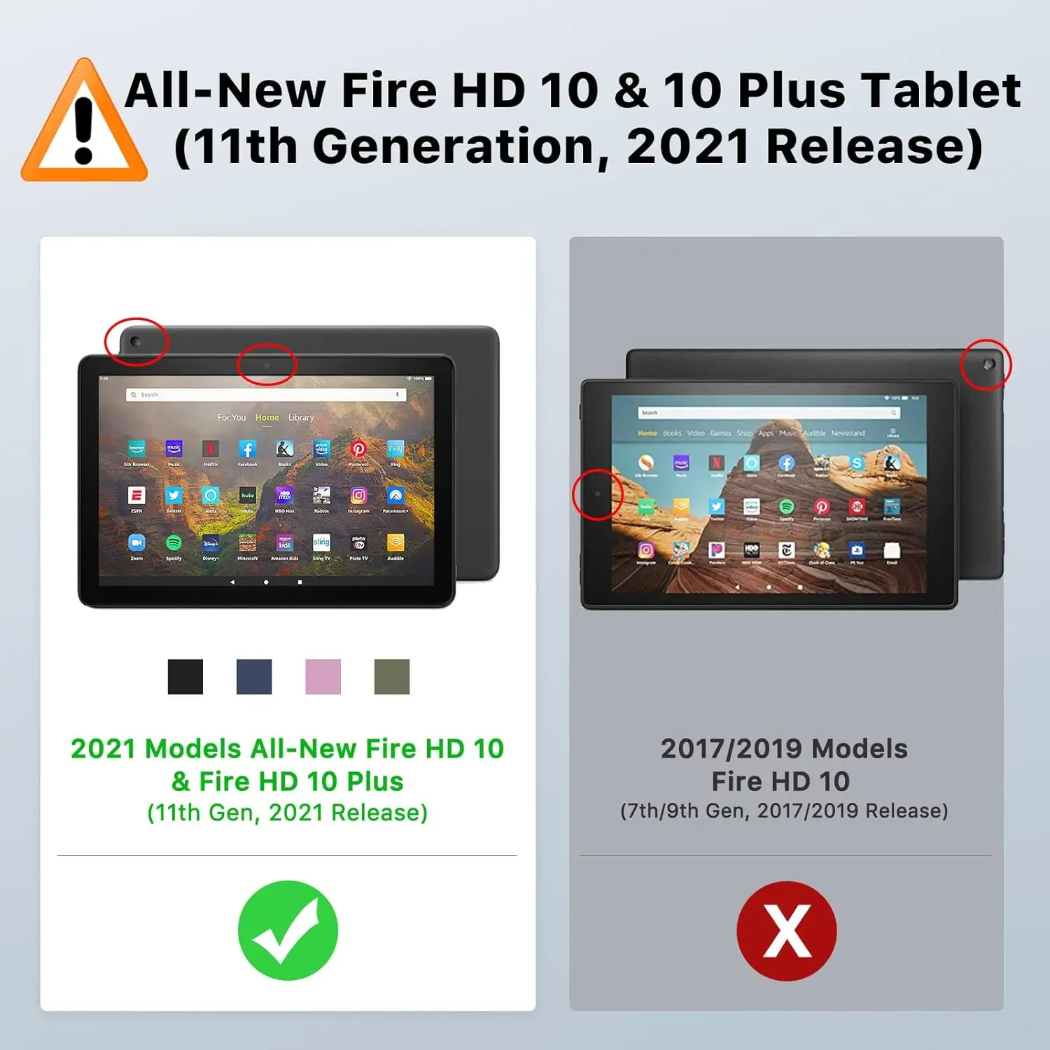 Premium Smart Case for 10.1'' Tablet - PU Leather Tri-fold Stand Cover