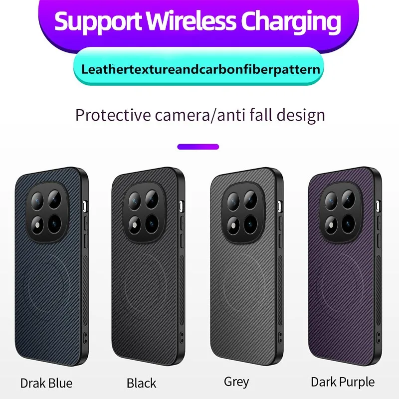 Enhanced Magnetic Carbon Fiber Texture Phone Cover