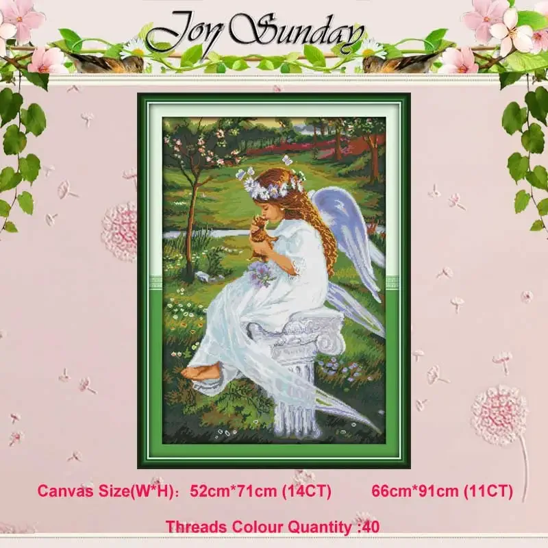 Baby Girl Angel Patterns Counted Cross Stitch Set 11CT 14CT 16CT Stamped DMC Cross-stitch Kit Embroidery Needlework Home Decor cross stitch kit