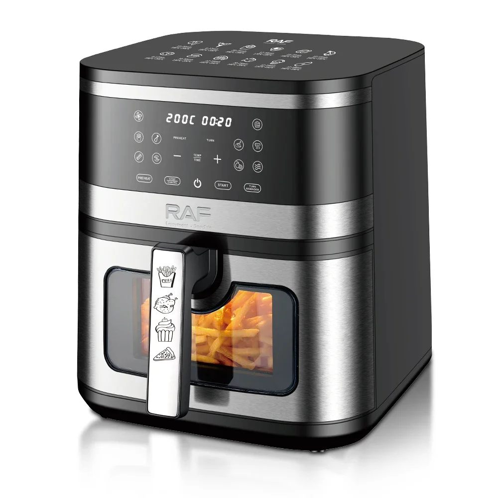8L intelligent automatic touch air fryer touch color screen household electric fryer 3