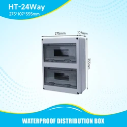 Waterproof Electrical Distribution Box - Durable ABS Plastic Enclosure (HT - 24WAY)