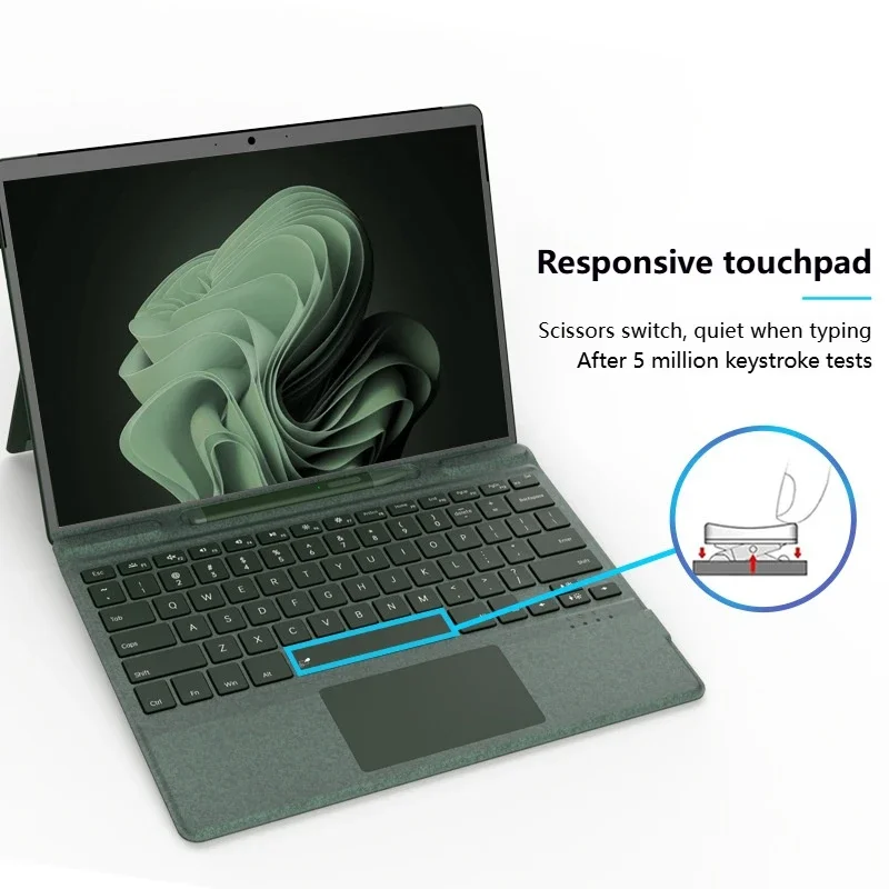 New Colourways for Microsoft Surface Pro 8/9/10/X Bluetooth Keyboard Magnetic Tablet Wireless Touch Keyboard with Pen Slot