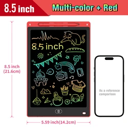 Portable LCD Writing & Drawing Tablet for Kids - 8.5/10/12 Inch Electronic Handwriting Pad (8.5 Inch Red)