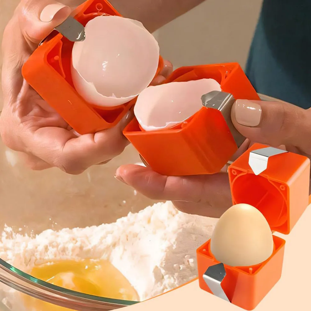 1/3pcs Egg Shell Opener Plastic Steel Kitchen Baking Tool Egg Peeler Household Handheld Egg Separator Tool For Raw Eggs