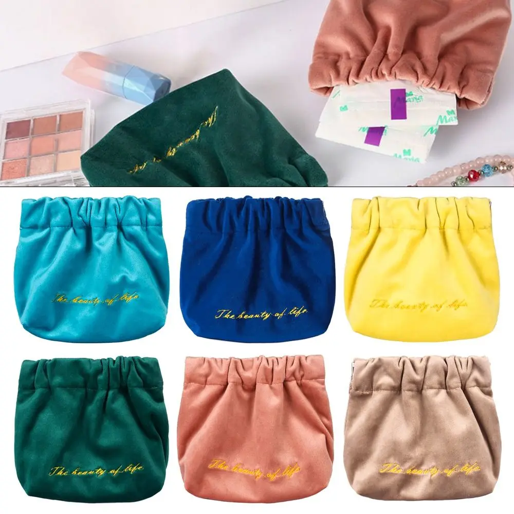 

Multifunctional Pouch Bags Storage Case Elastic Pocket Embroidered Pocket Storage Bag Sanitary Bag