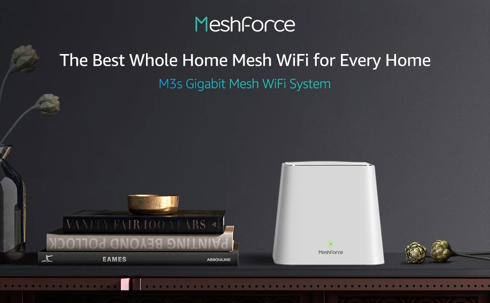 1200M Mesh WiFi System Meshforce M3s Up to 8000 sq.ft. Whole Home Coverage Gigabit Wi-Fi Router for Wireless Internet Networking portable wifi signal booster