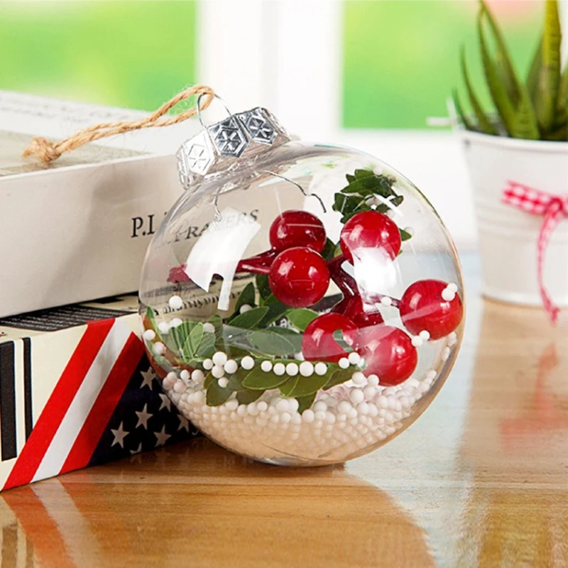 

Fashion 10x Transparent Christmas Ball Hanging Tree Pendant Decor Best for Wish