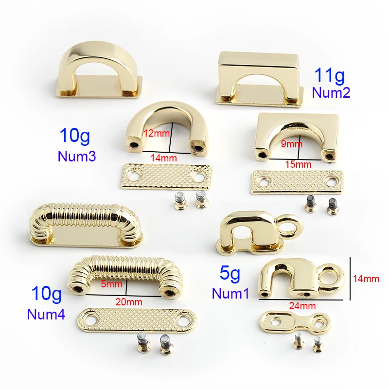 20-100pcs 14-15-20-24mm Metal D Ring Buckle Arch Bridge Buckle Strap Connector Clasps Handbag Decor Hook