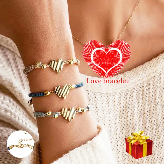 Verwisselbaar Oswald slim Adjustable love bracelet for women braided rope bracelets couple items for  lovers femme best friend friendship